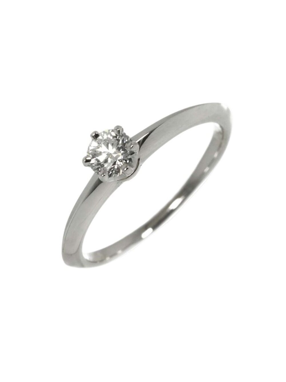 Tiffany & Co Solitaire Diamond EX Ring Platinum